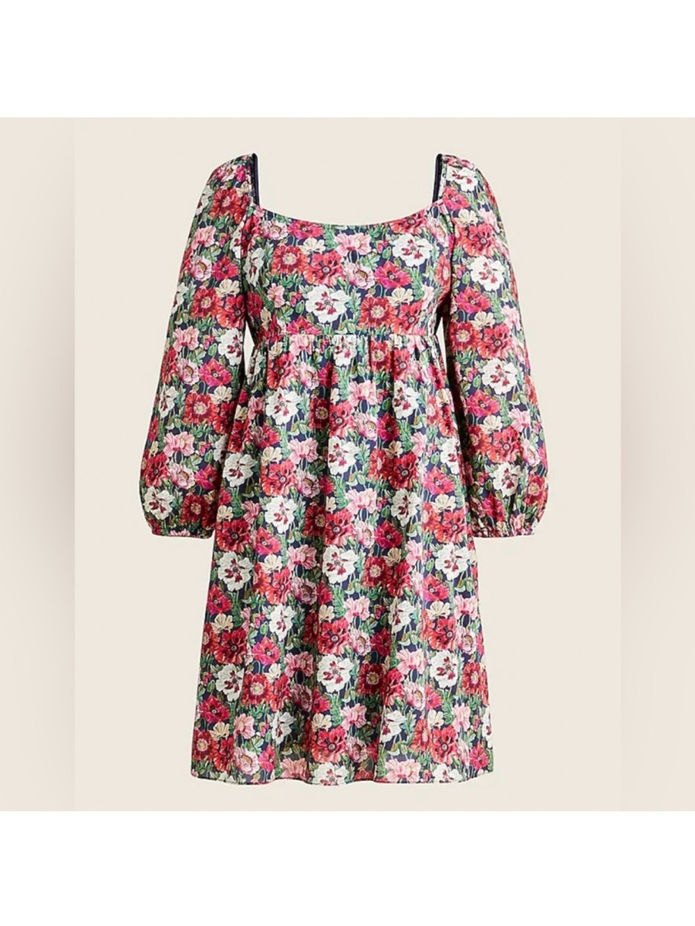 J.Crew Puff-sleeve mini dress in Liberty® poppy Amelie floral